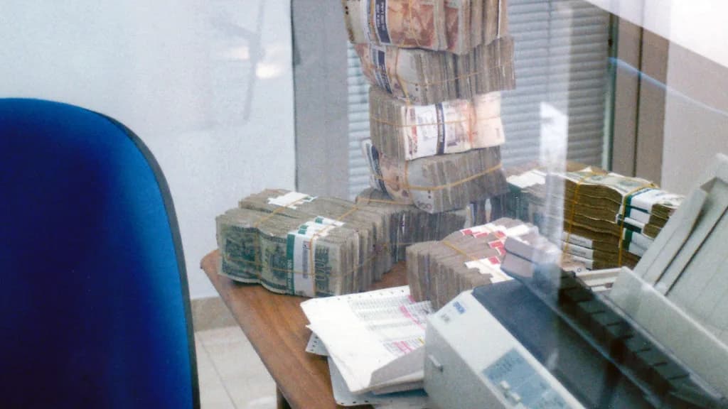 Një terminal POS në një banak biznesi në Shqipëri.